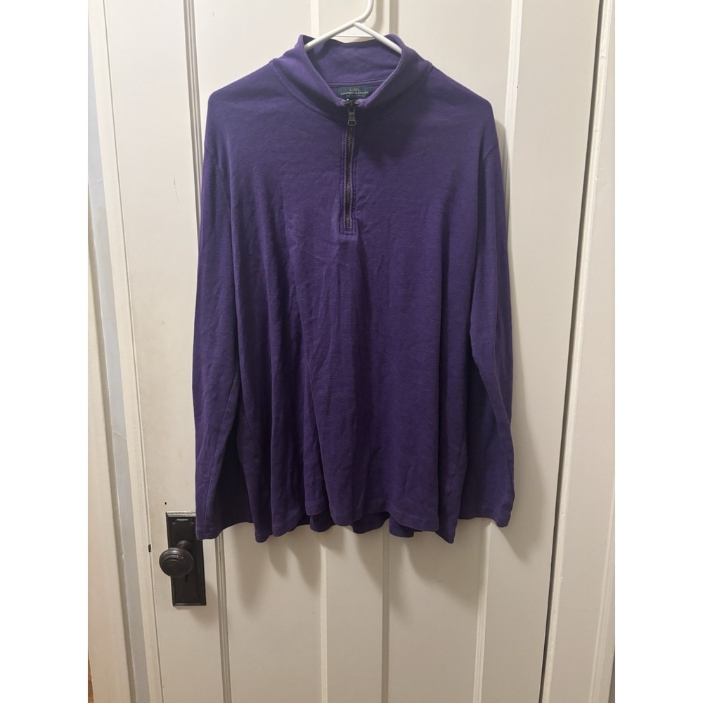 Lauren‎ Ralph Lauren Quarter Zip Pullover Women's 3X Purple Lightweight